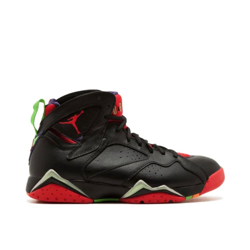 Original Jordan 7 Men’s Black/Red Multi Sneaker collectible size 12